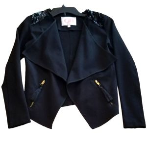 Gianni Bini Sequin Shoulder Blazer